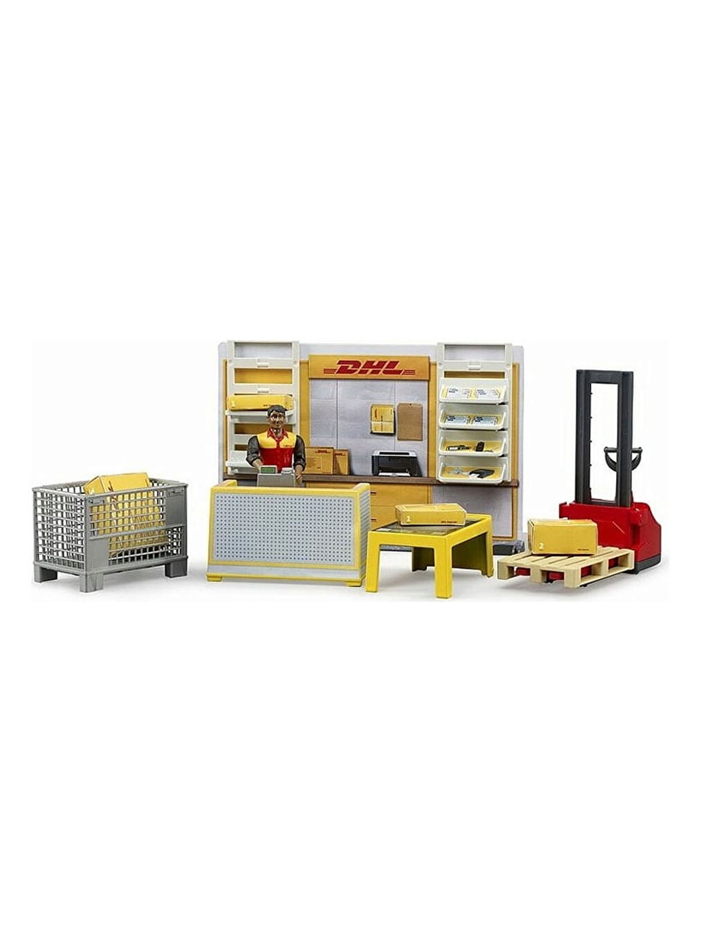 Bruder Renksiz Oyuncak Dhl Kargo Merkezi Transpalet BR62251