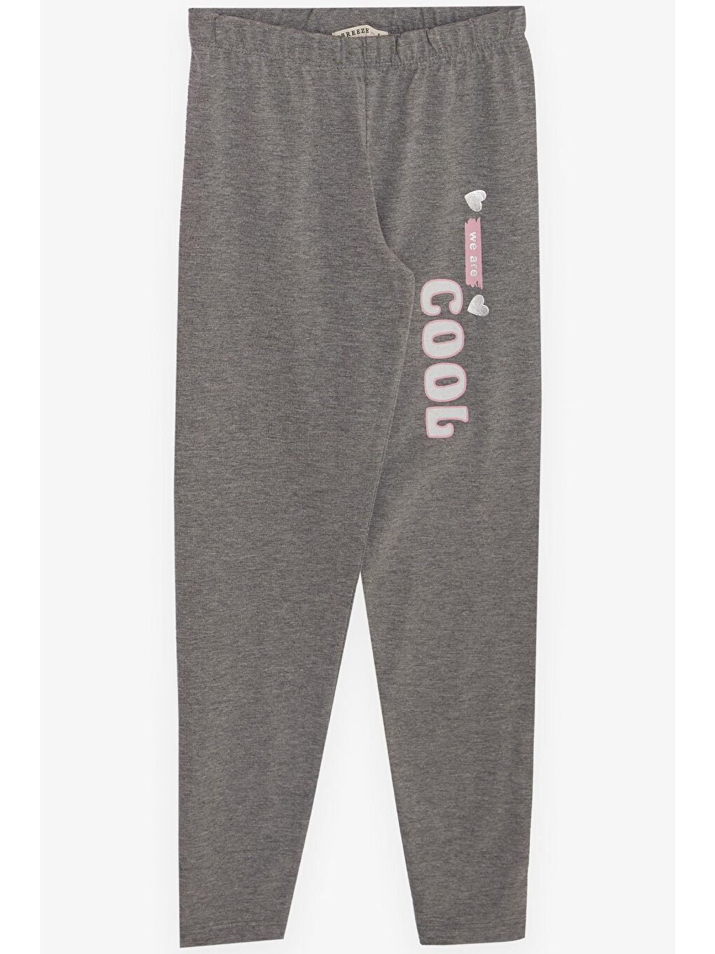 Kız Çocuk Taytlı Takım Havalı Kız Yazı Baskılı Pembe (4-8 Yaş)-3