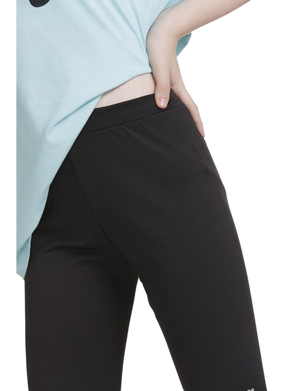 Turkuaz Kız Çocuk Gymnastics Yazılı Scuba Tayt-4