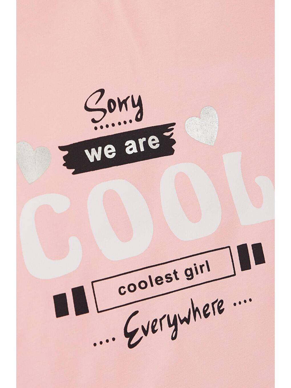 Kız Çocuk Taytlı Takım Havalı Kız Yazı Baskılı Pembe (4-8 Yaş)-5