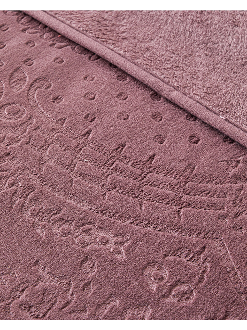Timeless Emboss Çift Kişilik Battaniye 200x220 cm Mor-2