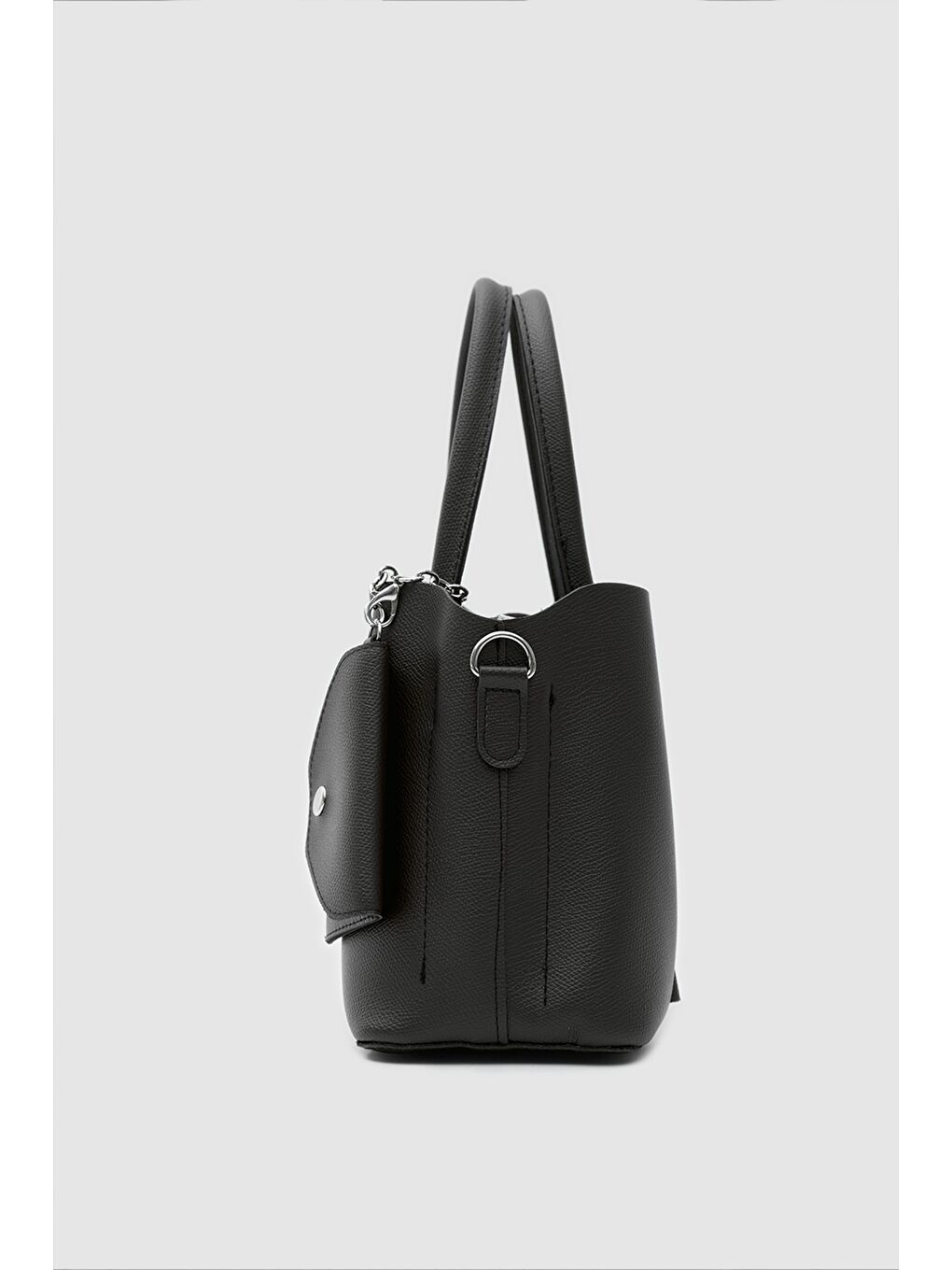 Guide Kartlık Charmlı El Ve Omuz Çantası Siyah-6