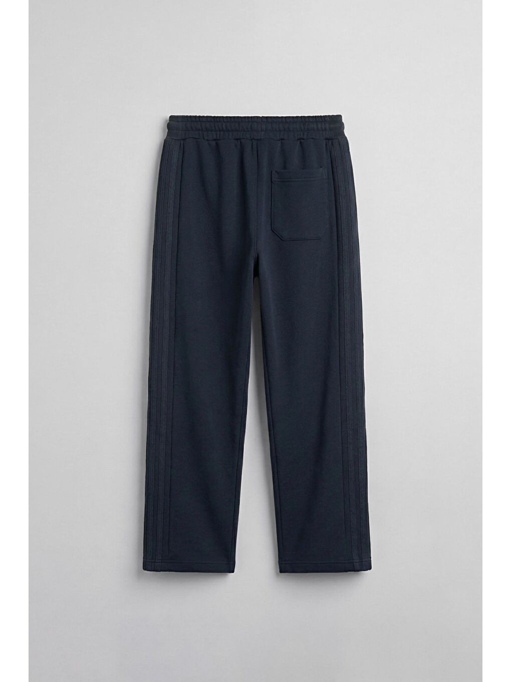 Erkek Baggy Fit Yan Şerit Fitilli Eşofman Altı Lacivert-1