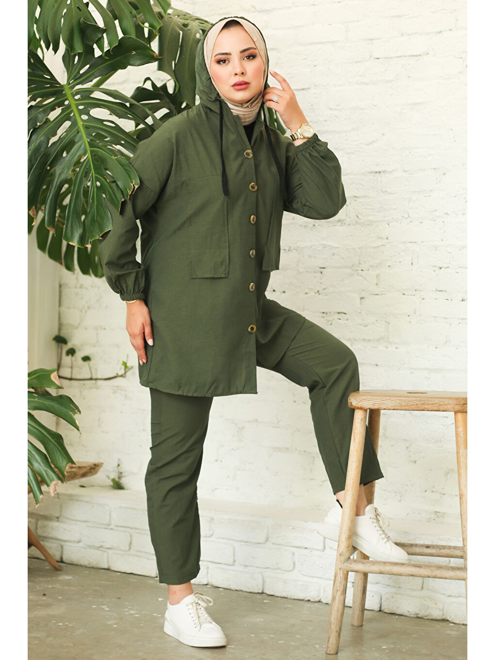 Tunik Pantolon İkİli Takım Haki - 27290