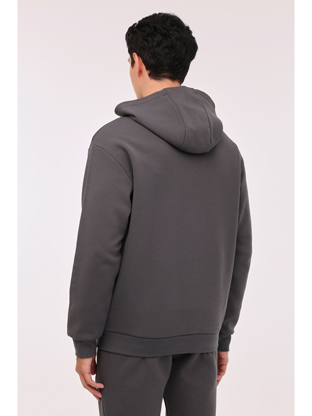 LOTTO Gri M-HORTON FZ HOODIE 4PR Antrasit Erkek Eşofman Üstü - 1