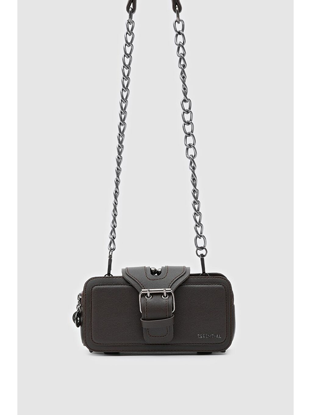 Kahverengi Movo Çok Gözlü Çapraz Çanta Kahve-1