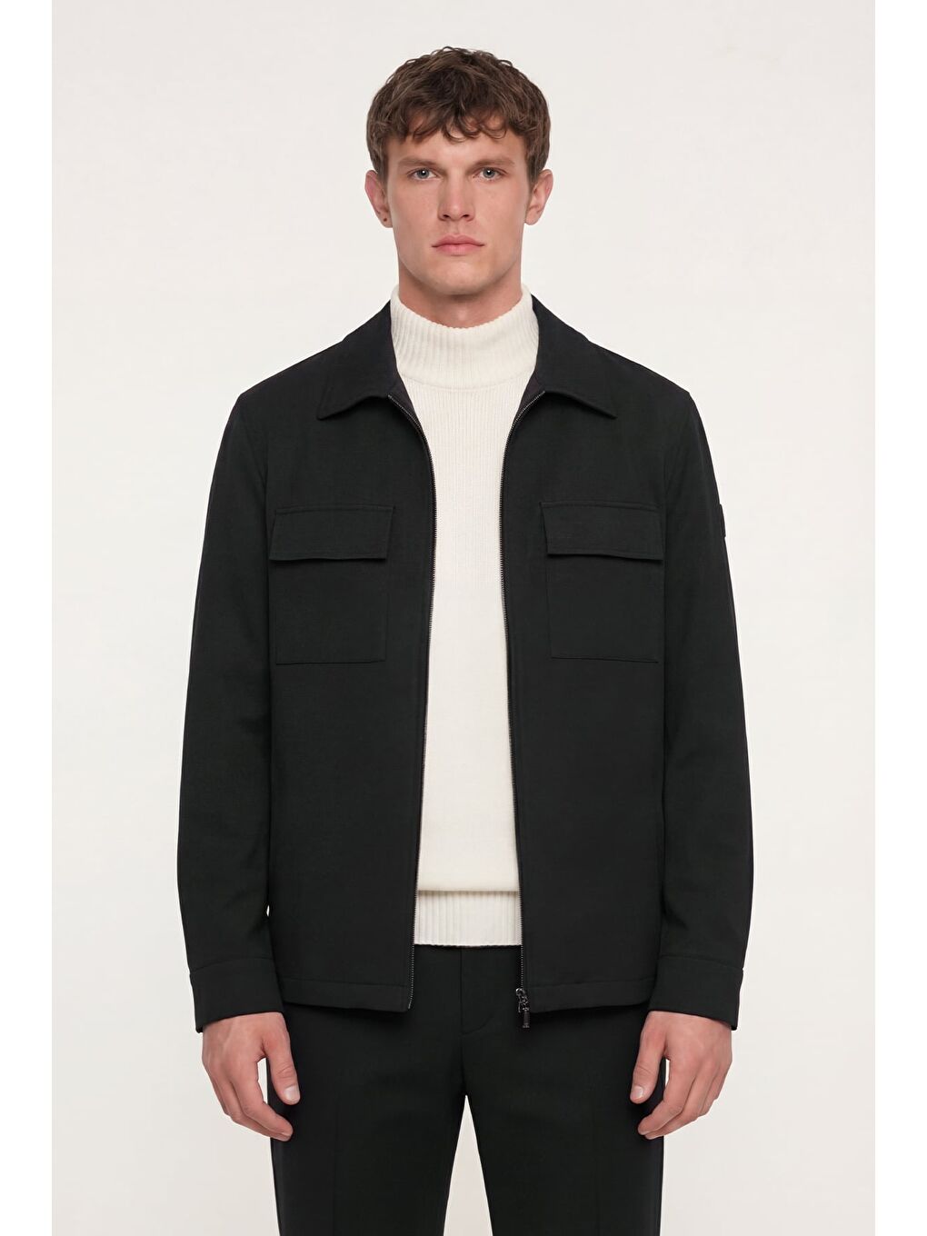 Erkek Haki Normal Kesim Regular Fit Viskon Fleto Kapaklı Cep Fermuarlı 6 Drop Takım-1