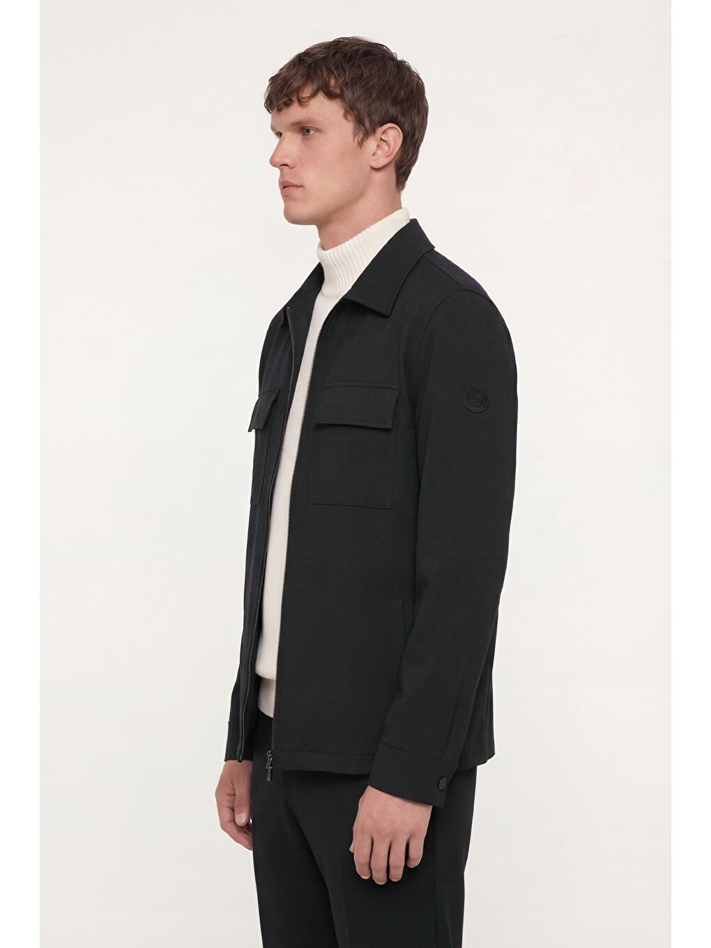 Erkek Haki Normal Kesim Regular Fit Viskon Fleto Kapaklı Cep Fermuarlı 6 Drop Takım-2