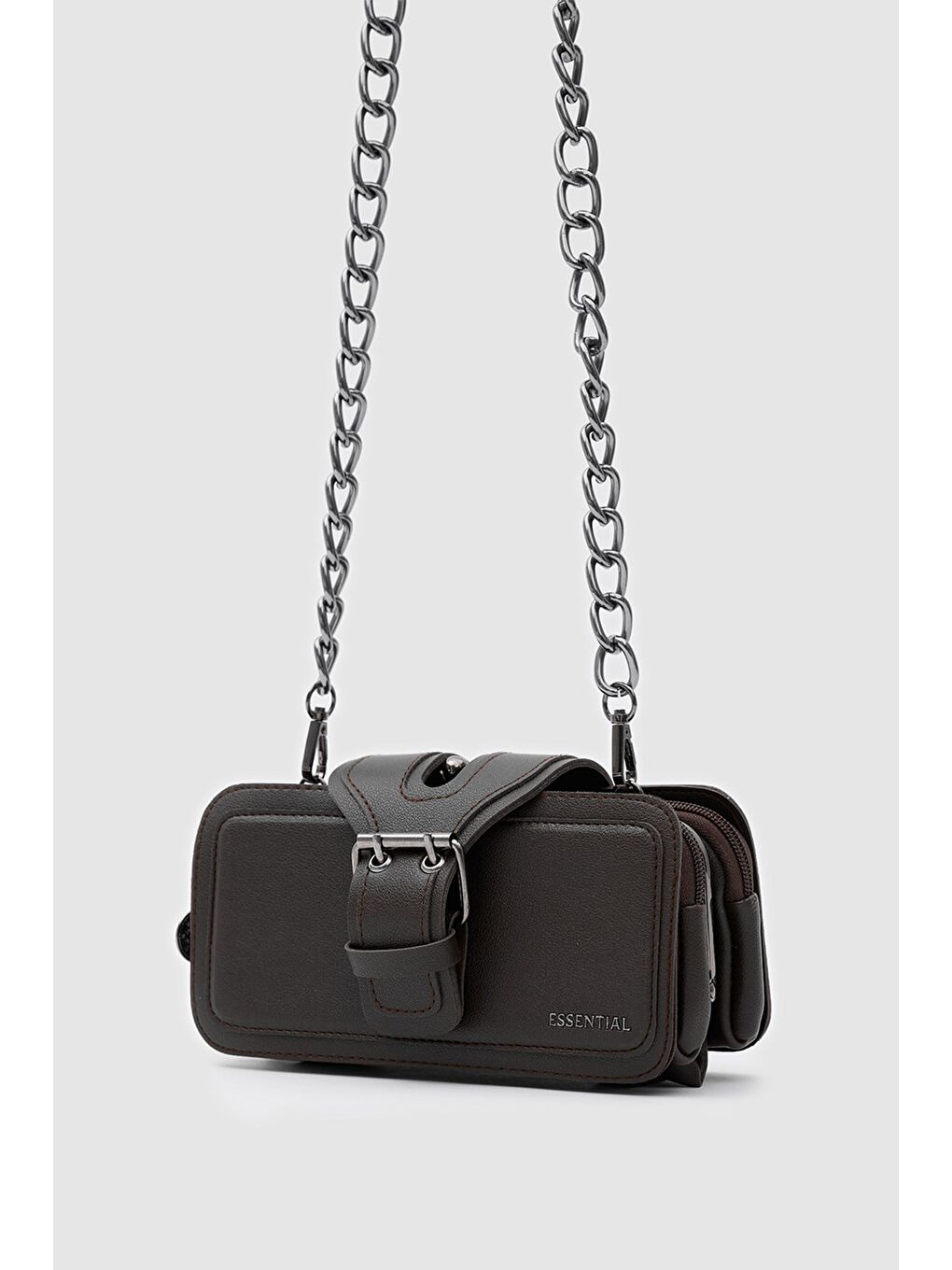 Kahverengi Movo Çok Gözlü Çapraz Çanta Kahve-3