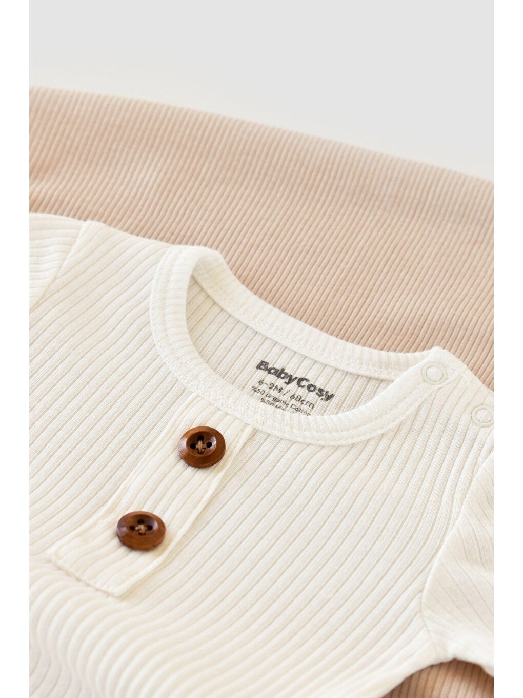 Ekru Modal Uzun Kollu Tulum-2