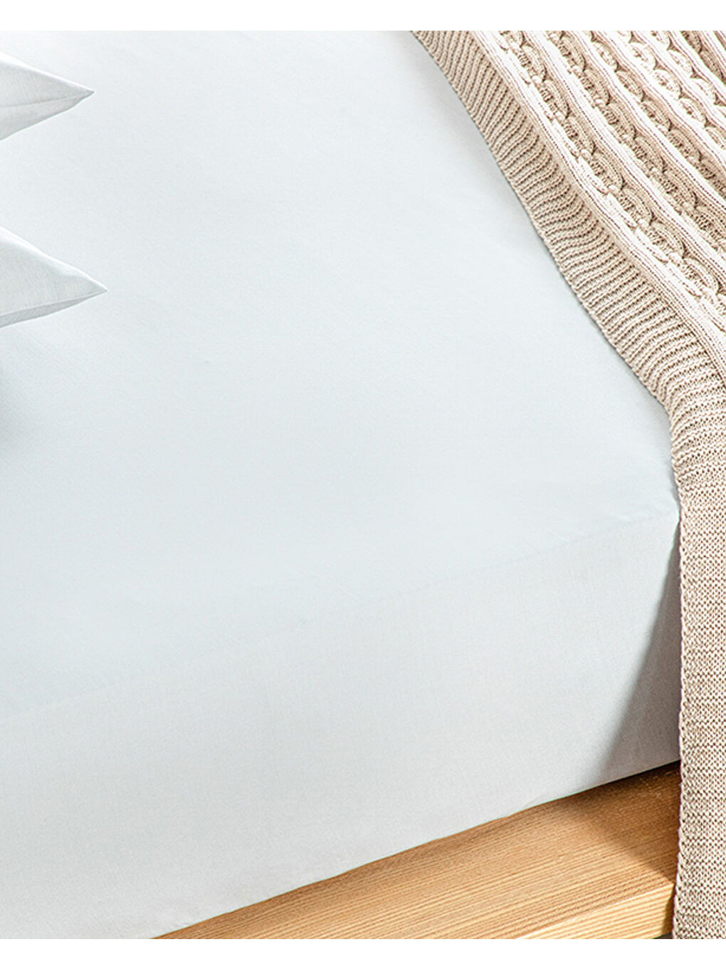 Novella Premium Soft Pamuk Çift Kişilik Lastikli Çarşaf Takımı Beyaz-1