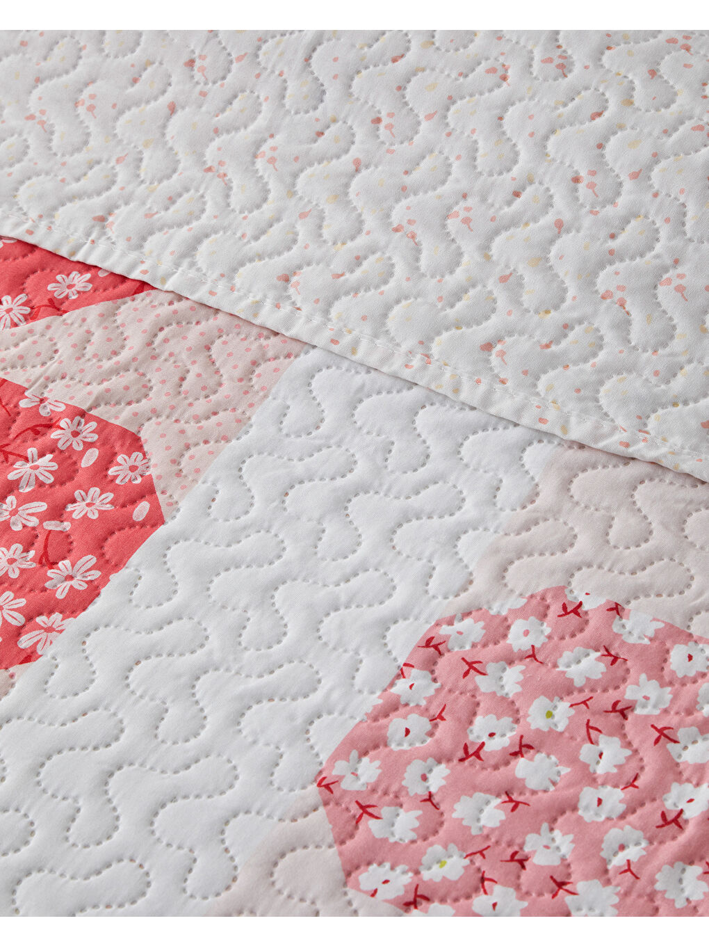 Lovely Heart Çift Taraflı Çok Amaçlı Tek Kişilik Yatak Örtüsü Takımı 160x220 cm Pembe-2