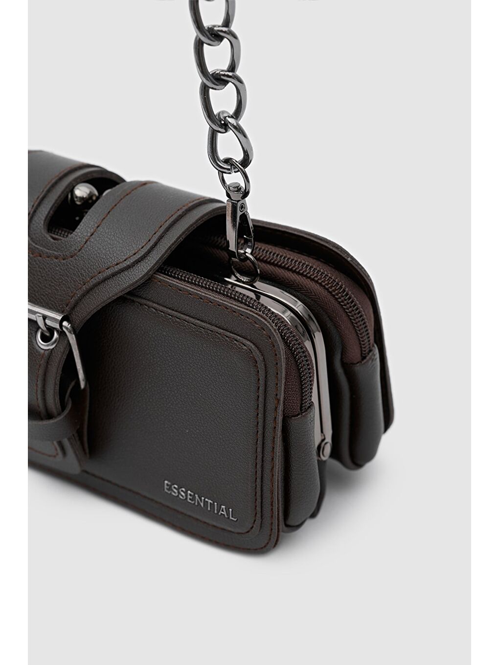 Kahverengi Movo Çok Gözlü Çapraz Çanta Kahve-7