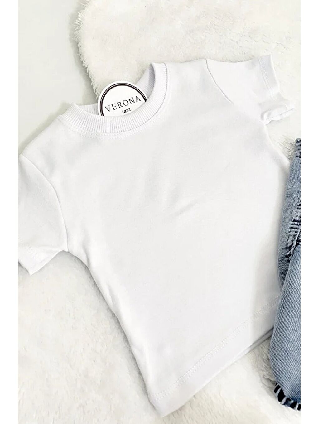 Mavi Erkek Bebek Jean Salopet Tulum 2li-3