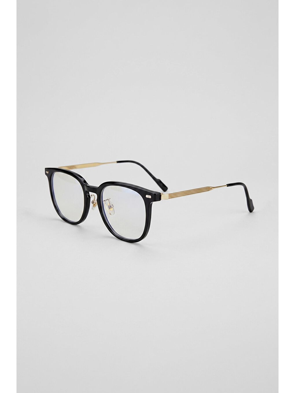 Unisex Nova Kemik Çerçeve Oval Gözlük Siyah-1