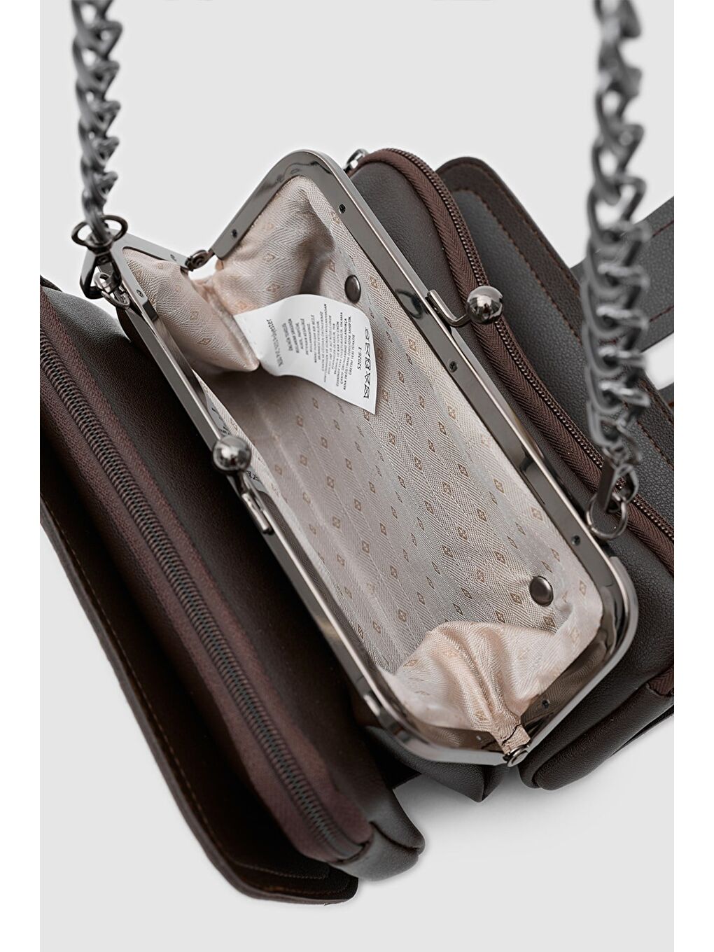 Kahverengi Movo Çok Gözlü Çapraz Çanta Kahve-9