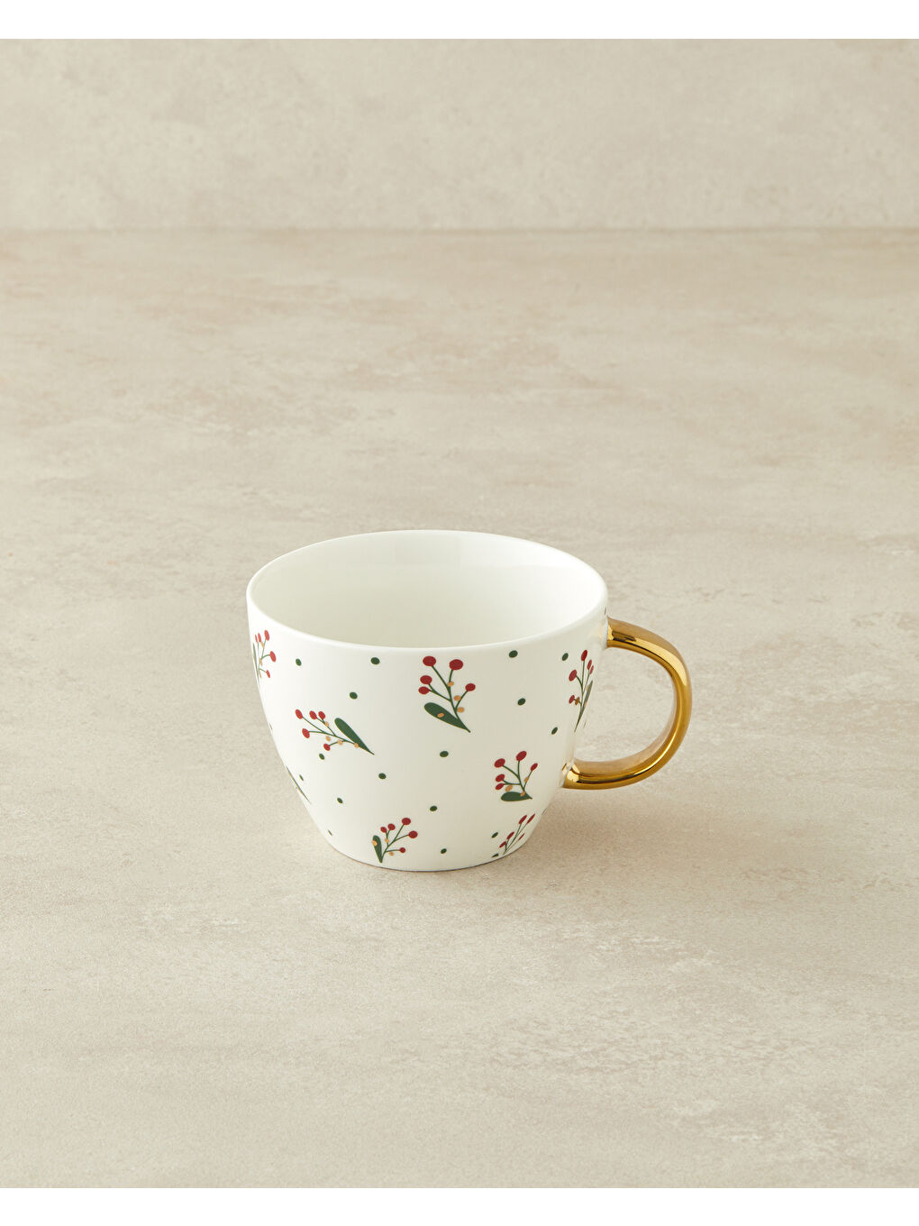 Joyful Christmas New Bone China Kupa 430 ml Kırmızı - Yeşil-1