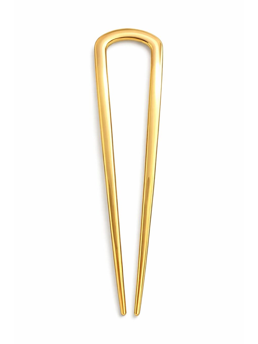 Sarı Plain Parlak Metal U Topuz Tokası-1