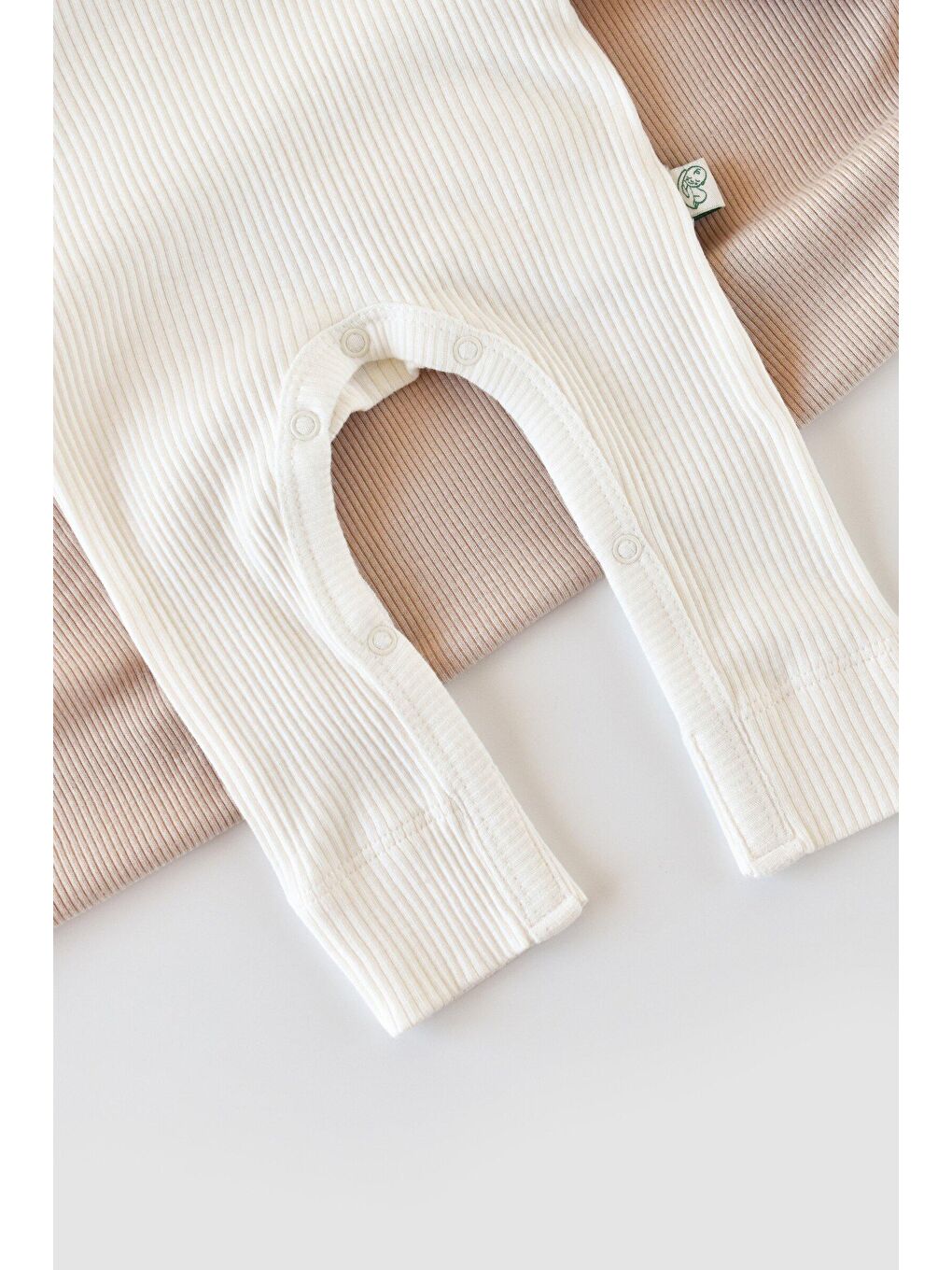 Ekru Modal Uzun Kollu Tulum-3