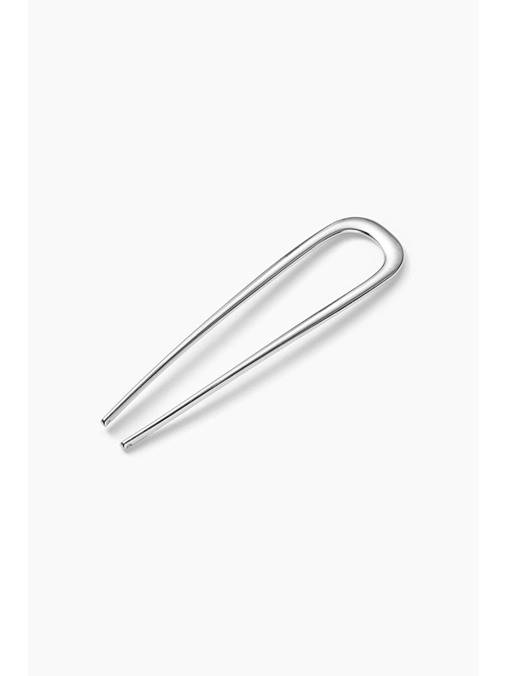 Gri Plain Parlak Metal U Topuz Tokası