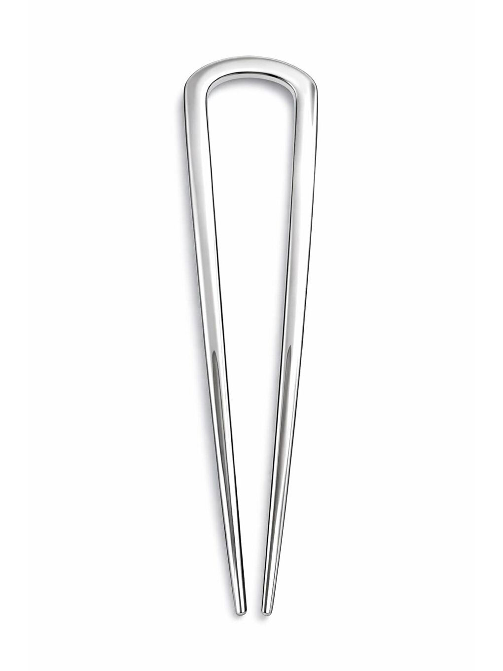 Gri Plain Parlak Metal U Topuz Tokası-1