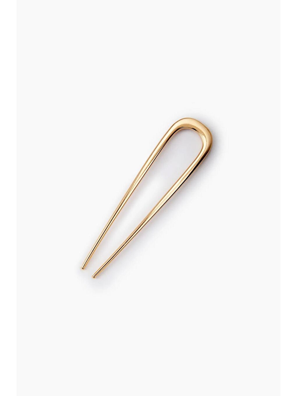 Sarı Plain Parlak Metal U Topuz Tokası-4