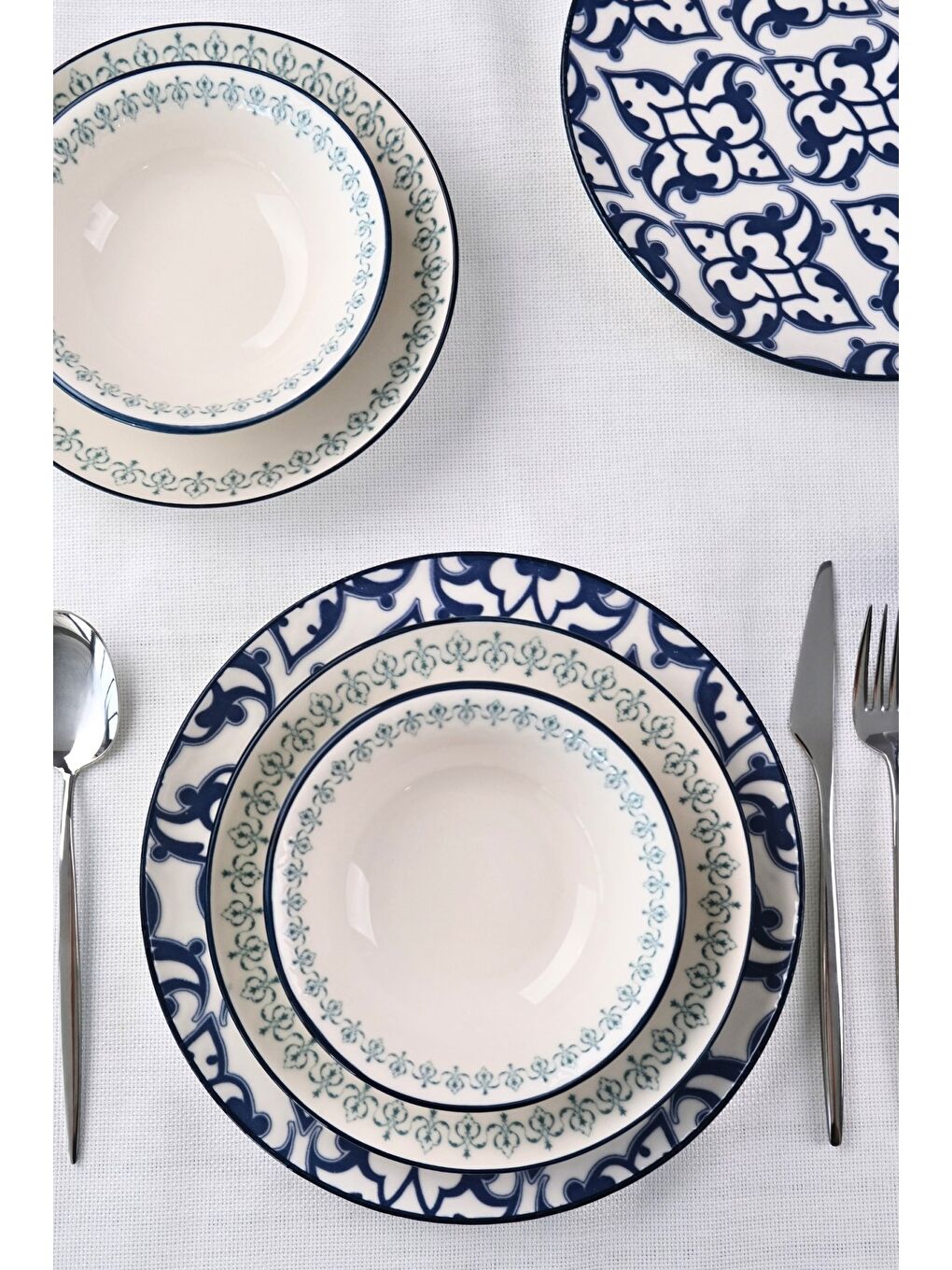 Beyaz Porselen Mia Yemek Takımı 4 Kişilik 12 Parça TVL12YKPRS1219-4