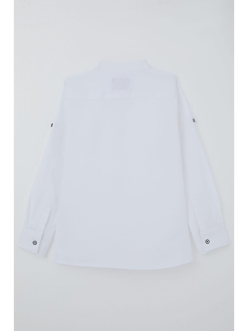 Erkek Çocuk Gömlek Omuz Kısmı Kontrast Şerit Detaylı Cepli Ekru (9-14 Yaş)-2