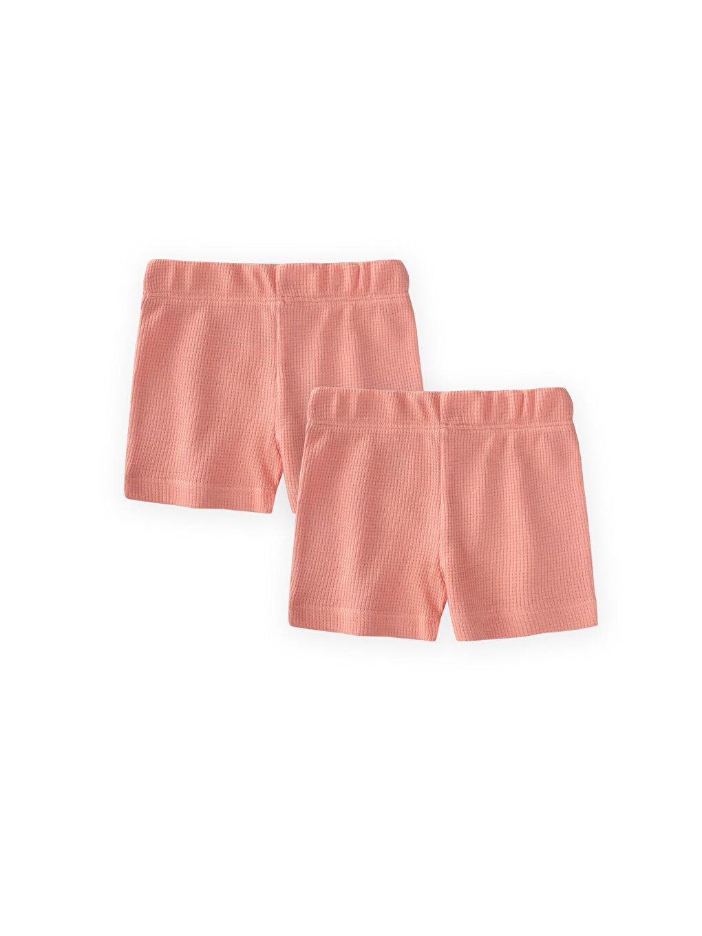 Pembe İkili Waffle Boxer 2-11 Yaş Somon-1