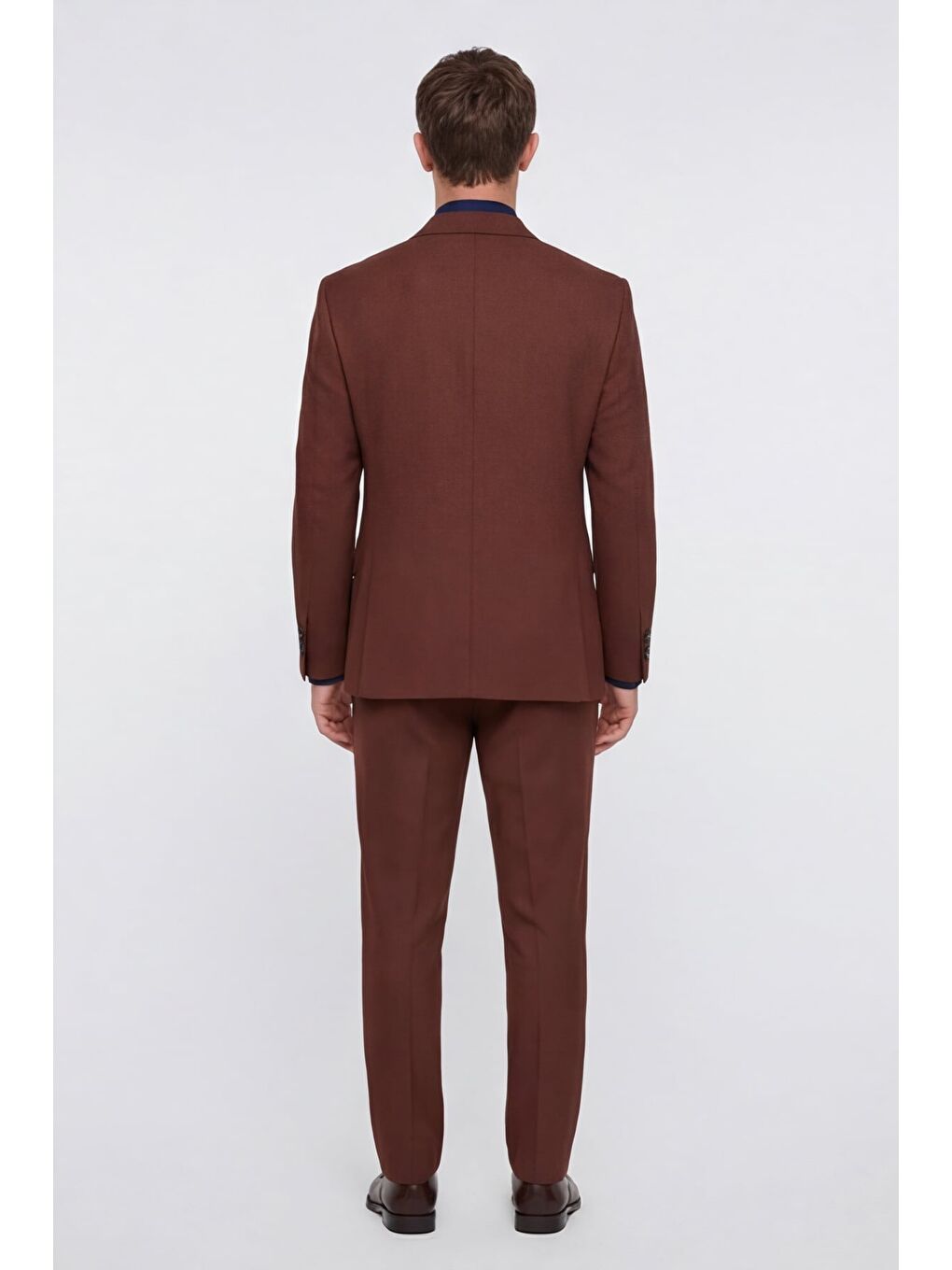 Kahverengi Erkek Klasik Takım Elbise-4