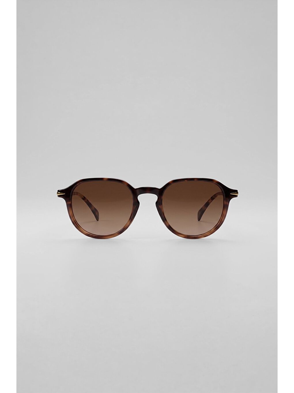 Unisex Retro Oval Asetat Çerçeve Güneş Gözlüğü Kahverengi