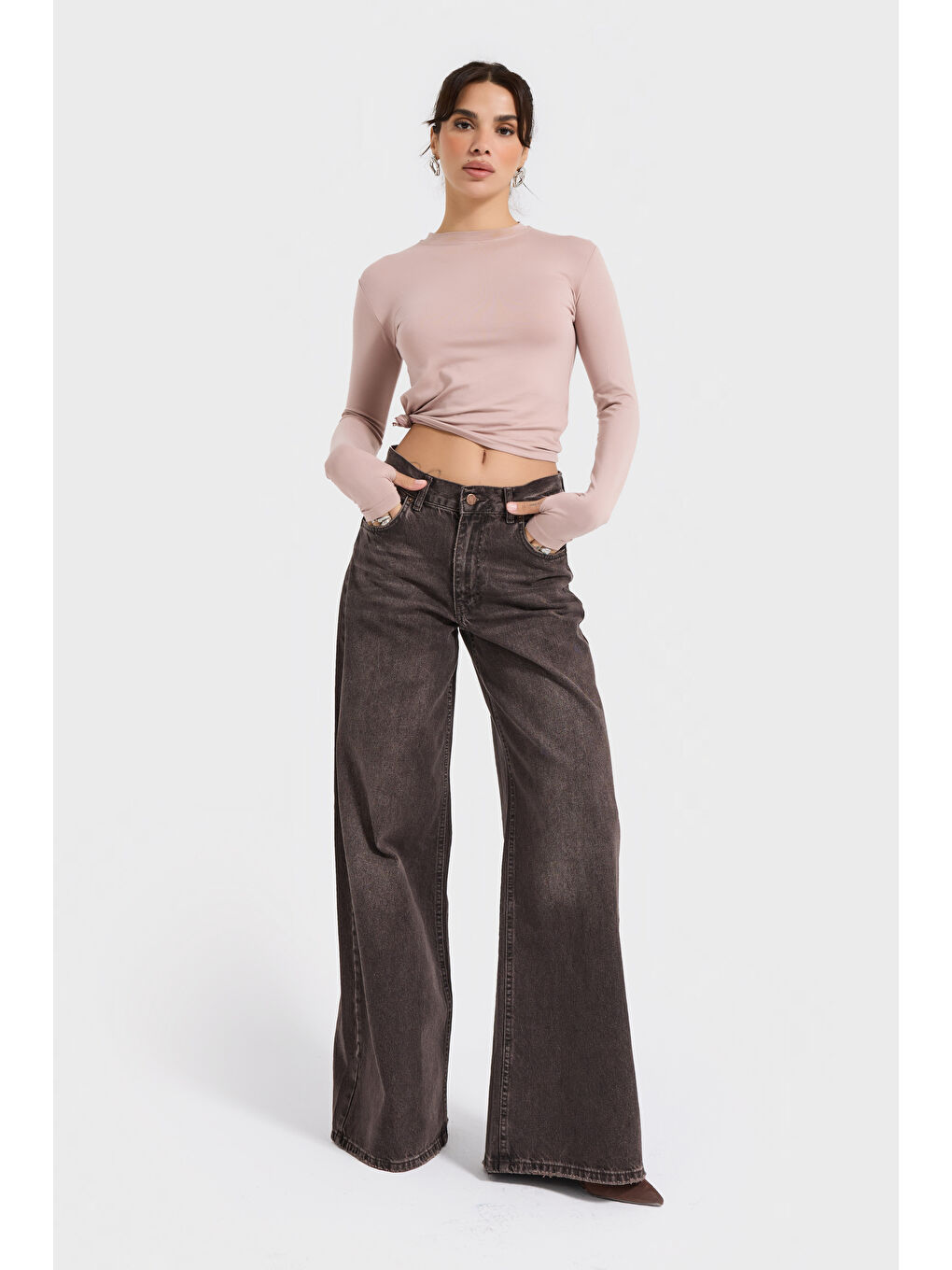 Mavi Kadın Koyu Jean Rengi Hera 4w5-156 Palazzo Fit %100 Pamuk Denim Jean-1