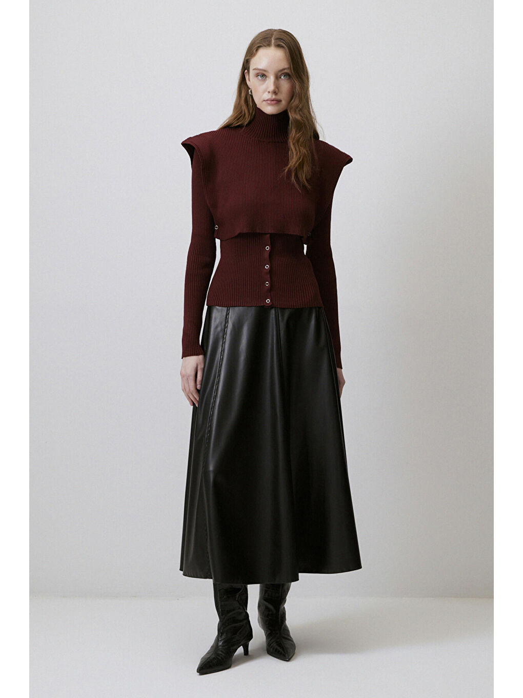 Bordo BOLERO TRİKO BODY