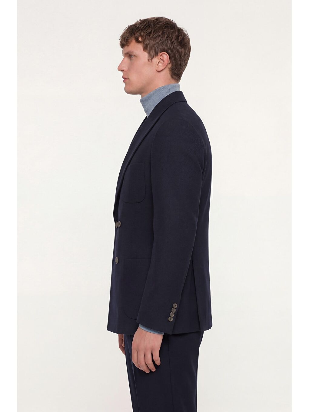 Lacivert Erkek Klasik Takım Elbise-2