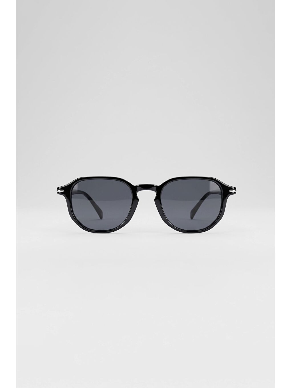 Unisex Modern Oval Kemik Çerçeve Güneş Gözlüğü Siyah