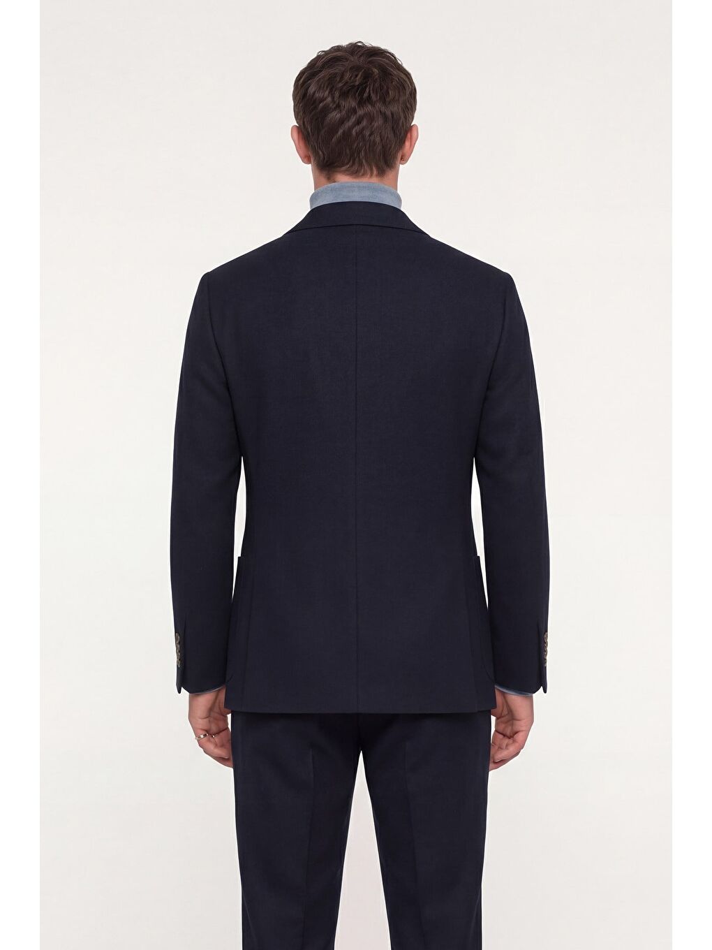 Lacivert Erkek Klasik Takım Elbise-4