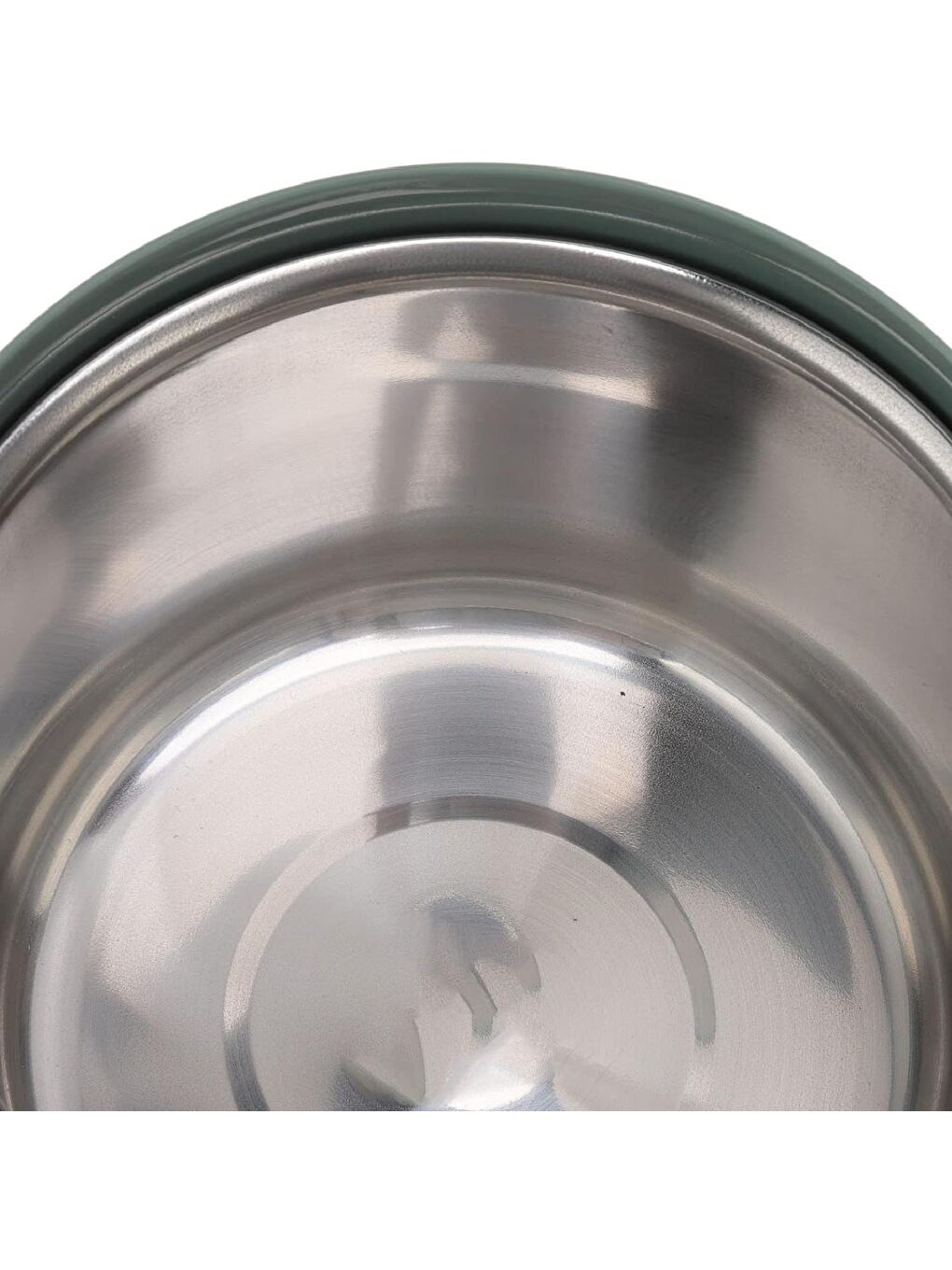 Çift Katlı Taşıma Kulplu Paslanmaz Çelik Yuvarlak Beslenme Kabı 1600 ml (T0135) Haki-4