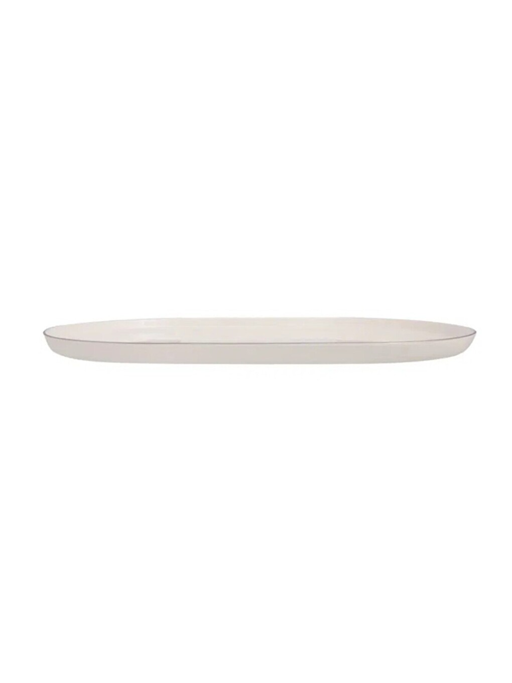 Ekru Chopin Platin Oval Kayık Tabak 32cm Tekli-2