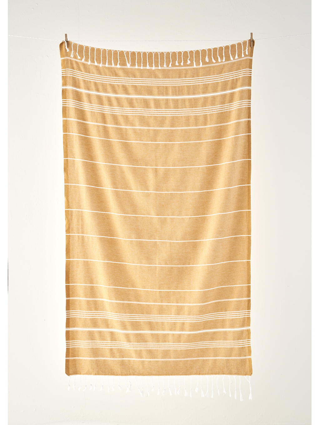 Sarı Alona Pamuklu Peştamal Hardal (90x160 cm)