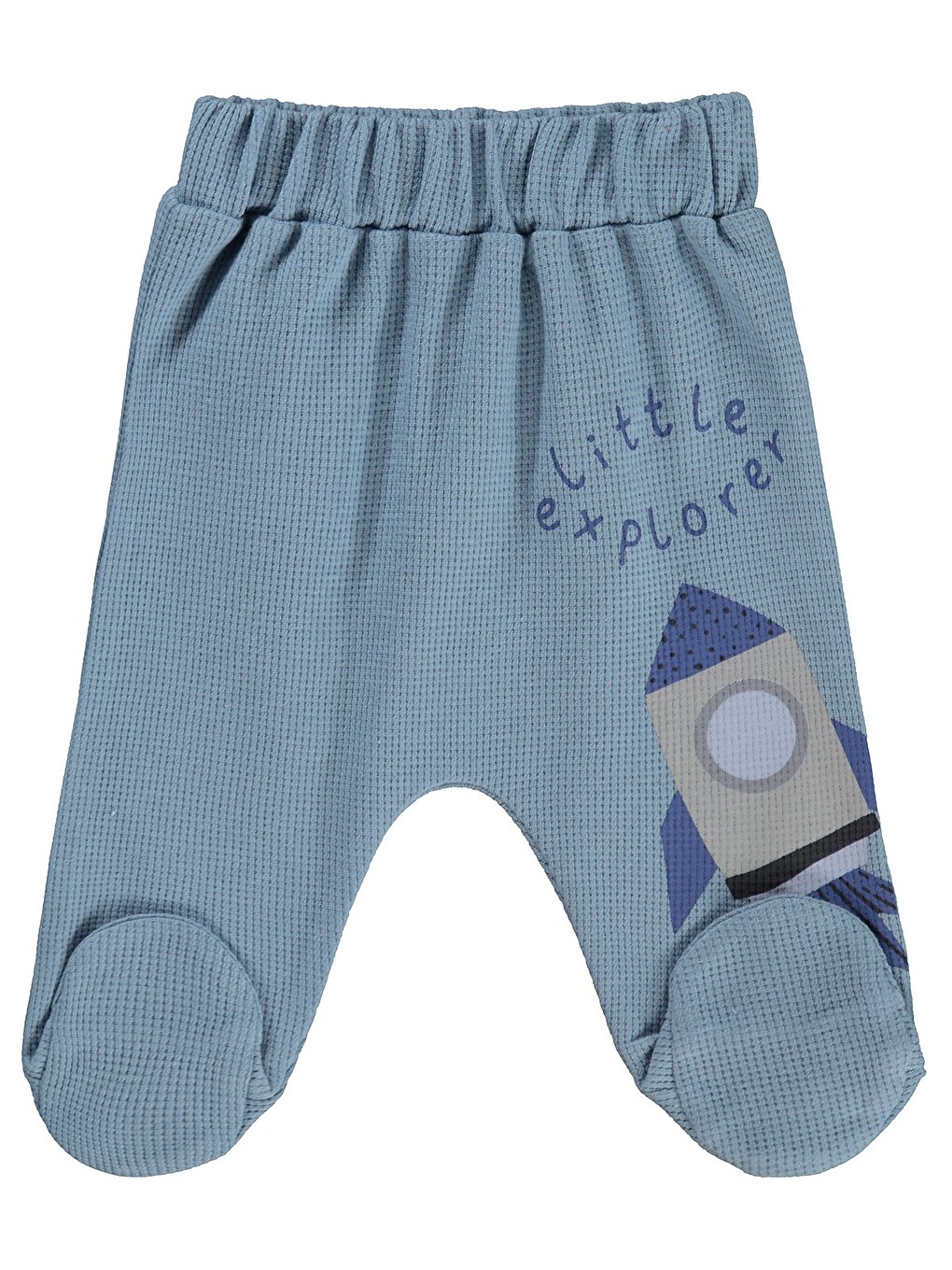 Baby Roket Baskılı 1-9 Ay Tek Alt Bebe - Mavi