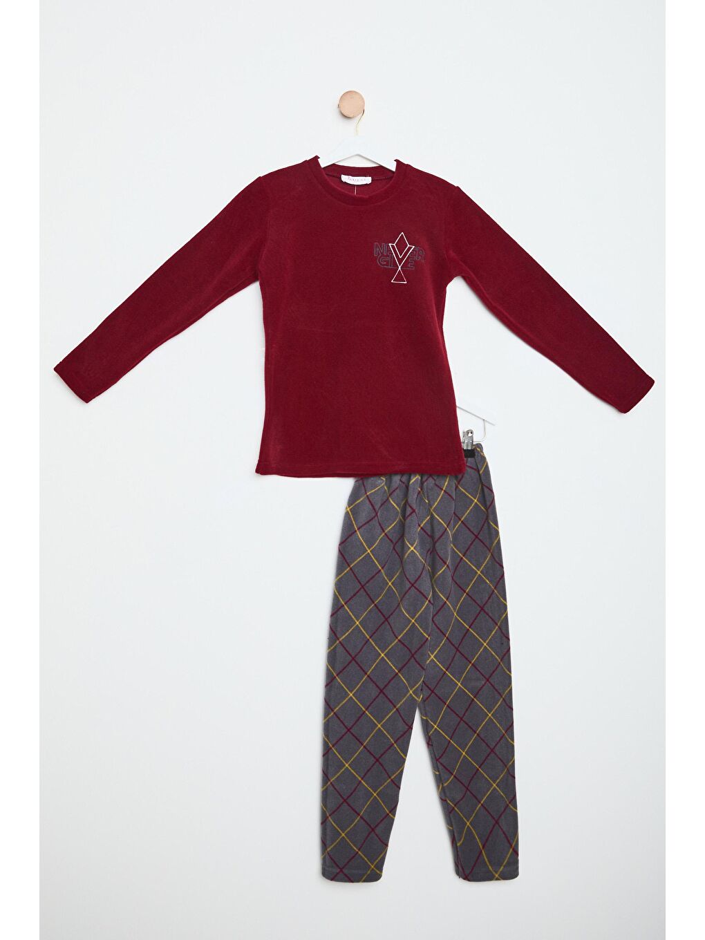 TOFİSA Bordo Kız Çocuk Bordo Pijama Takımı - 23932 - 1