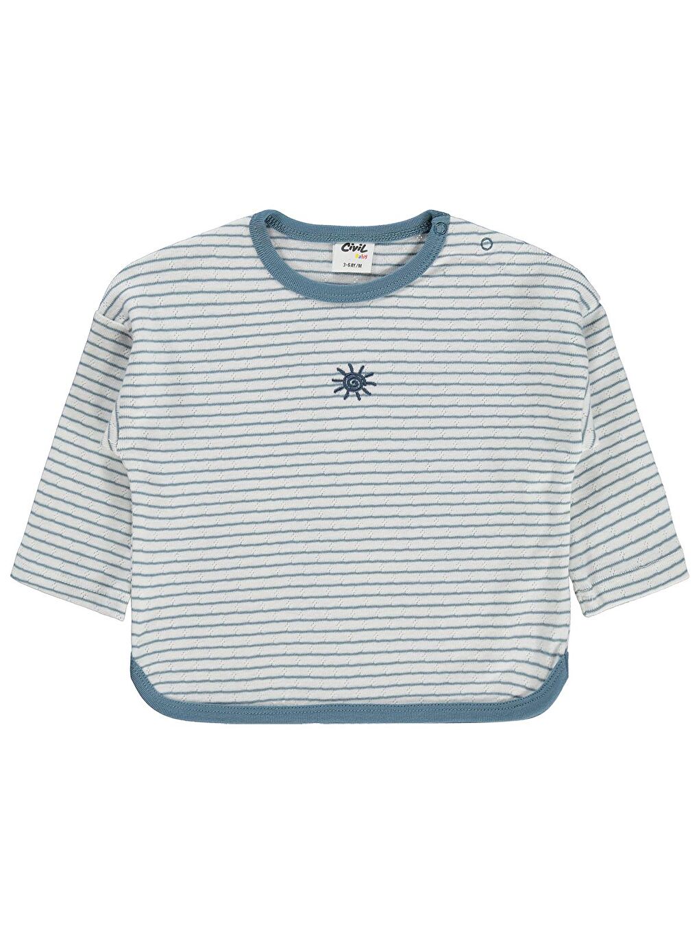 Baby Çizgili 3-18 Ay Sweatshirt - Ekru