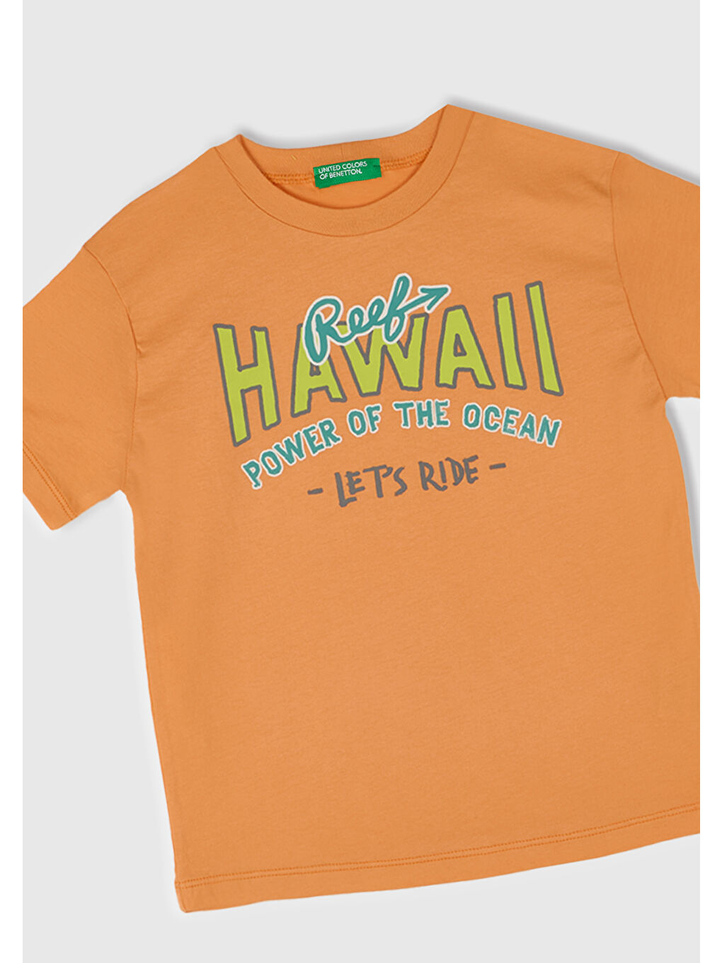 Erkek Çocuk Turuncu Slogan Baskılı T-Shirt-1
