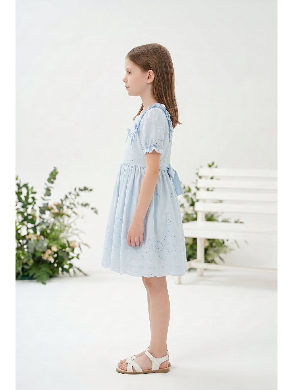 Mavi Kız Çocuk elbise-1