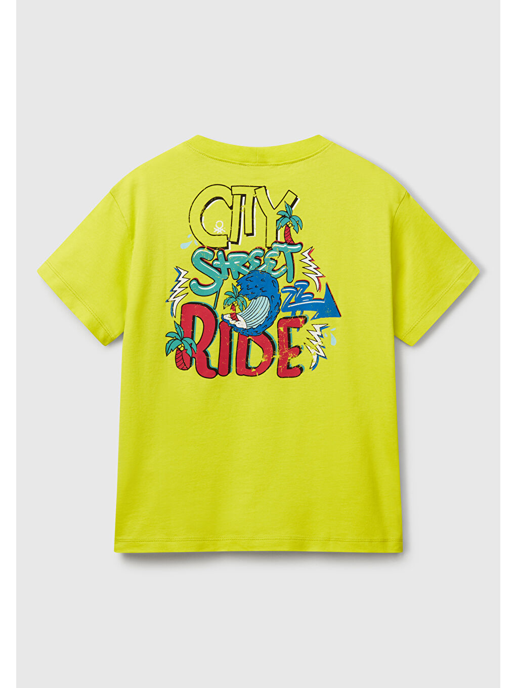 Erkek Çocuk Sarı Slogan Baskılı T-Shirt-1