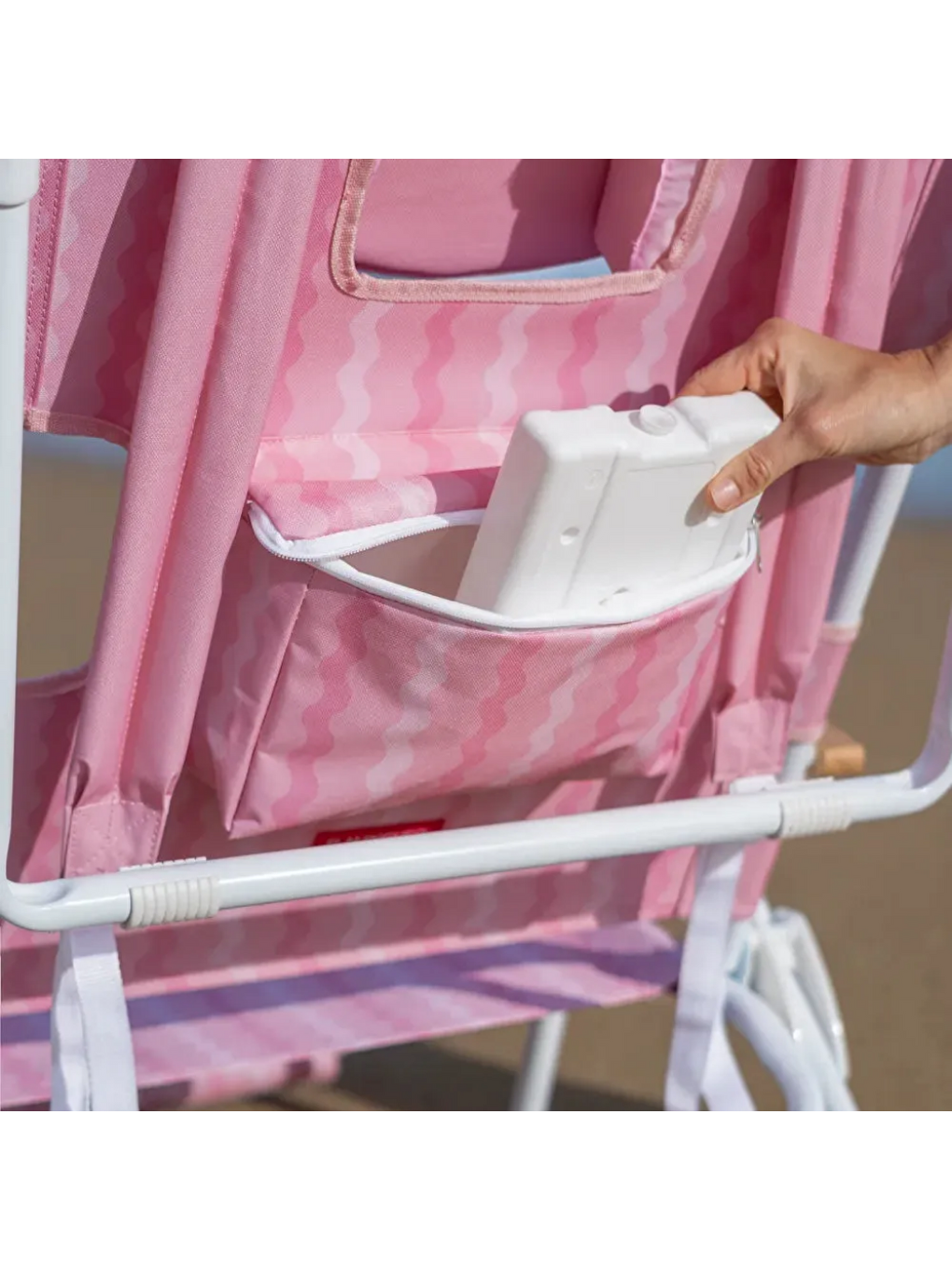 Pembe Premium Yüzüstü Kullanıma Uygun Plaj Şezlongu Opal Pink-1