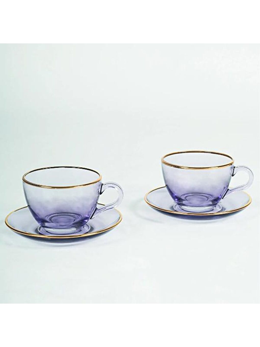 Five O'Clock 2'li Çay Fincan Seti - Mor - 240 ml