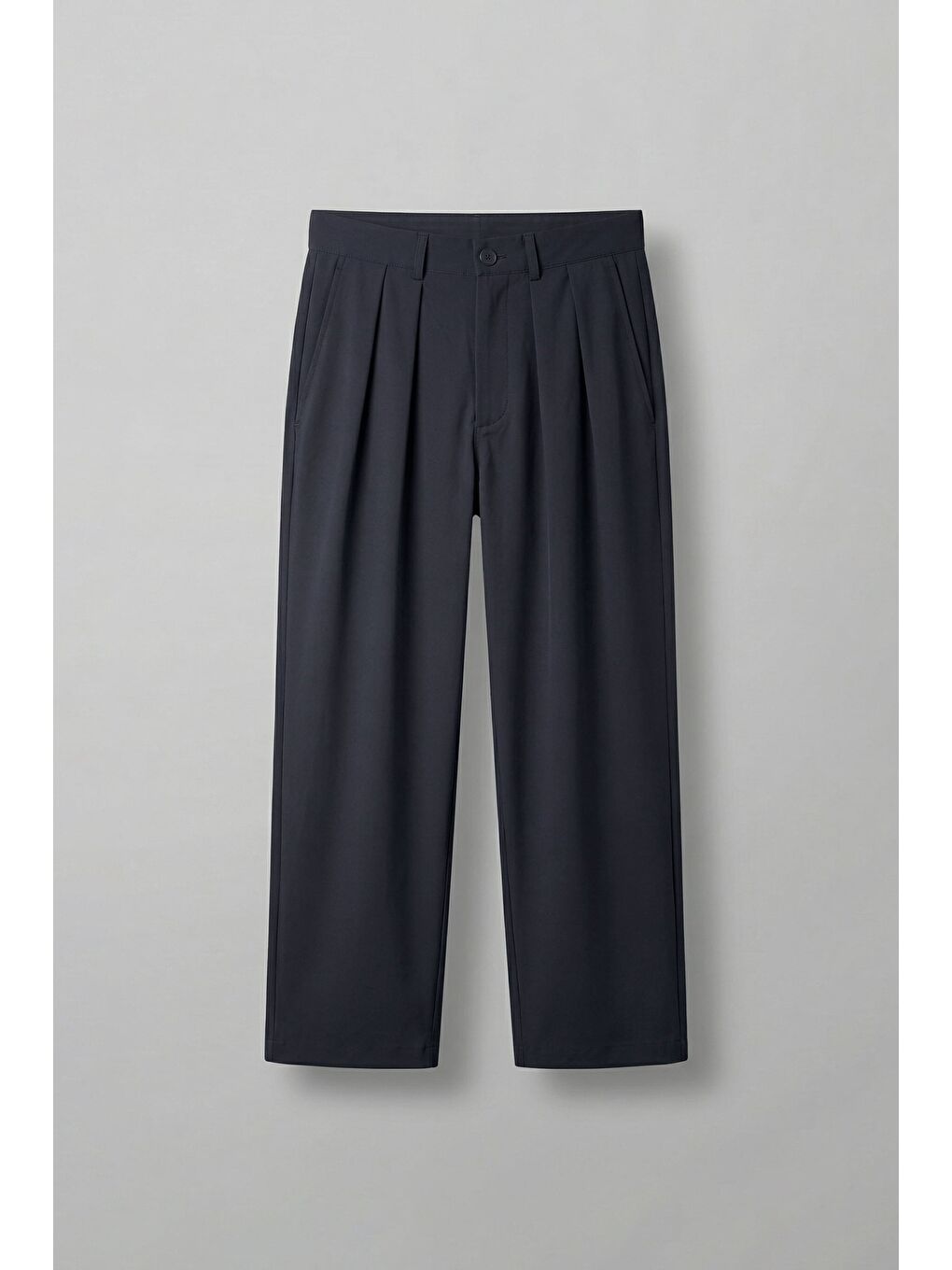 Erkek Baggy Fit Pileli Esnek Pantolon Lacivert