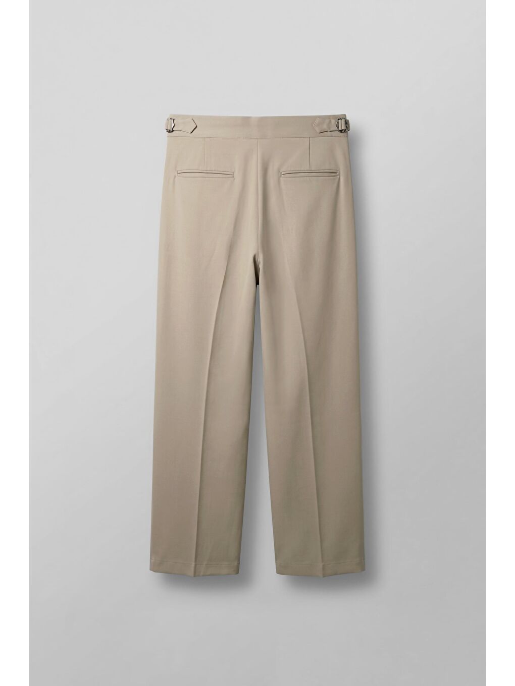 Erkek Süper Baggy Pileli Geniş Paça Gabardin Pantolon Bej-1