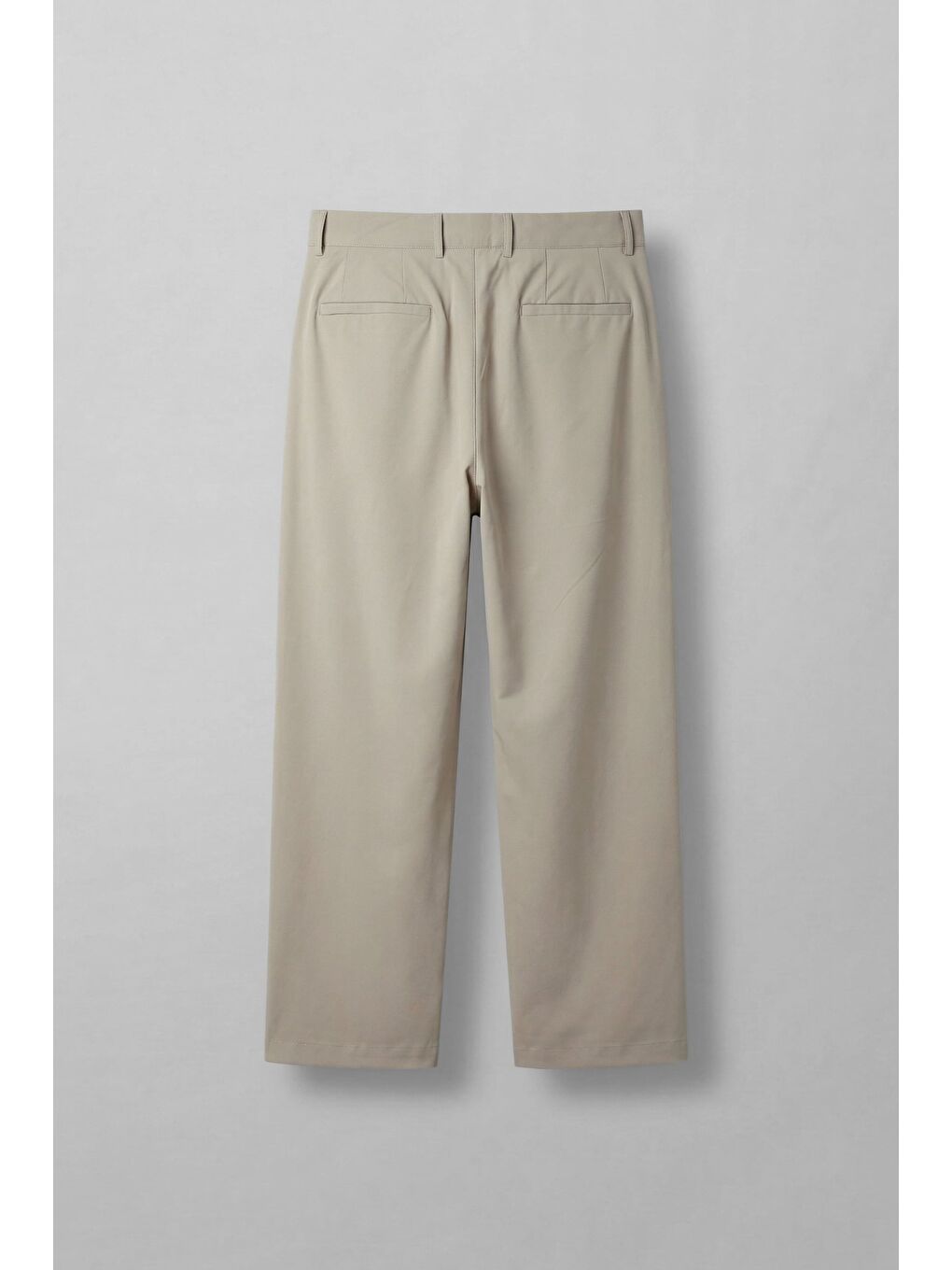 Erkek Baggy Fit Pileli Esnek Pantolon Bej-1